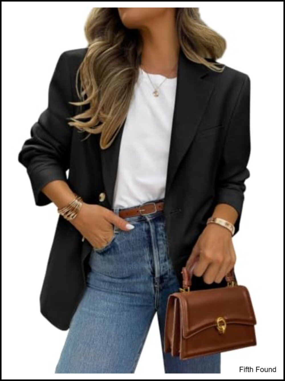 Womens Notch Lapel Blazer Open Front Fitted Business Casual